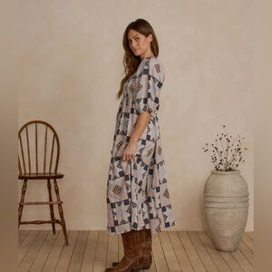 Rylee + Cru Della patchwork dress
